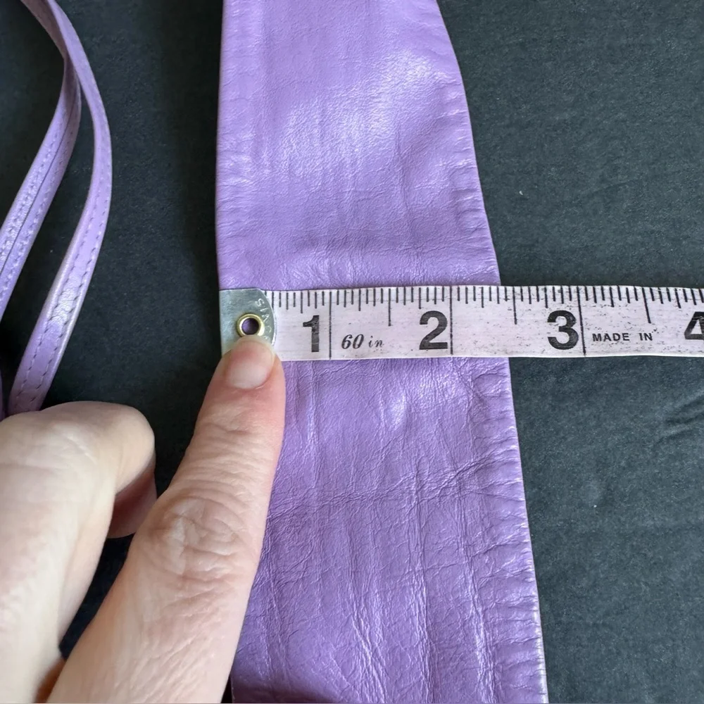 Vintage Lavender Leather Wrap Belt Tie Purple Ed Barry New York Womens One Size‎